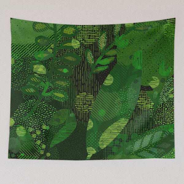 Item preview, Green jungle layers designed and sold by Leanne Morin.
