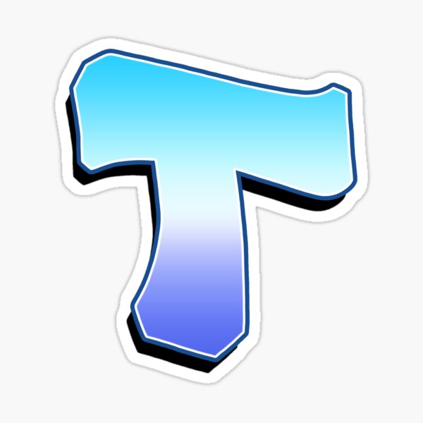 Letter T - Purple / Blue Sticker
