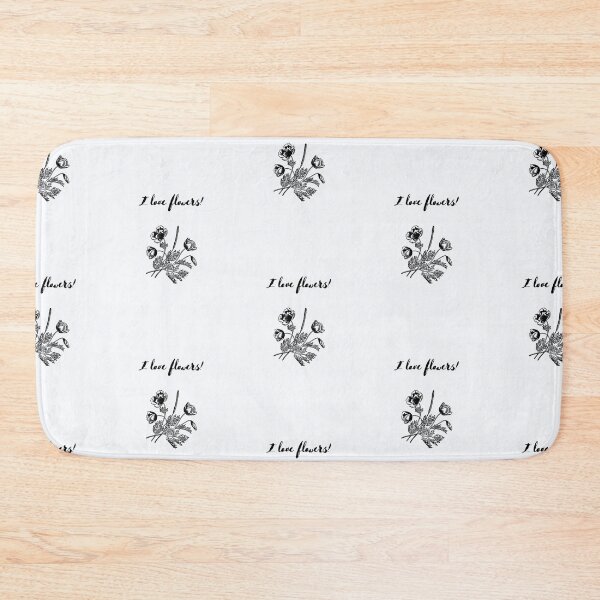 Item preview, I love Flowers! Design that is elegant and simple designed and sold by RealArt4u.