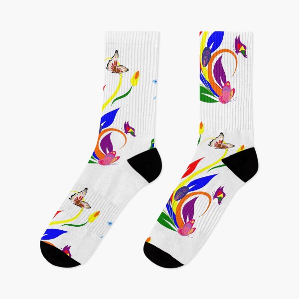 Item preview, Colorful Flowers And Butterflies designed and sold by DeevaValli.