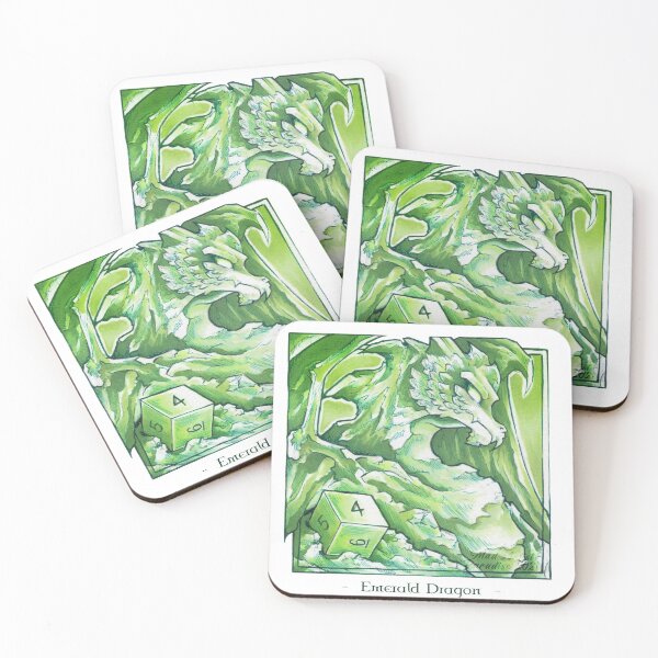 Item preview, Dice Dragons: Emerald Dragon D6 designed and sold by MadArtParadise.