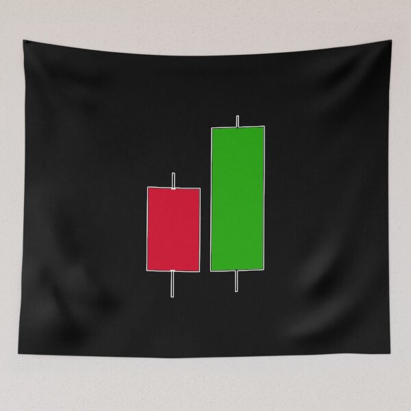 Item preview, bullish engoulfing candlestick pattern dark version designed and sold by NoetherSym.