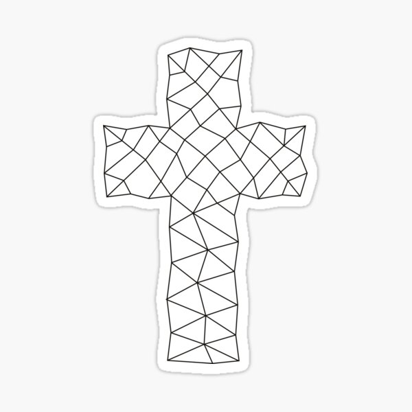 Geometric Cross Design Sticker
