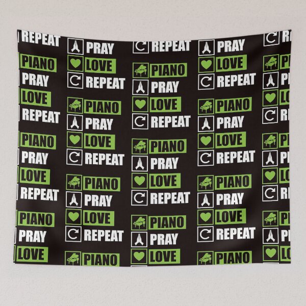 Item preview, Funny Piano Pray Love Repeat Christian Pianist Musician designed and sold by MagicSD Designs.