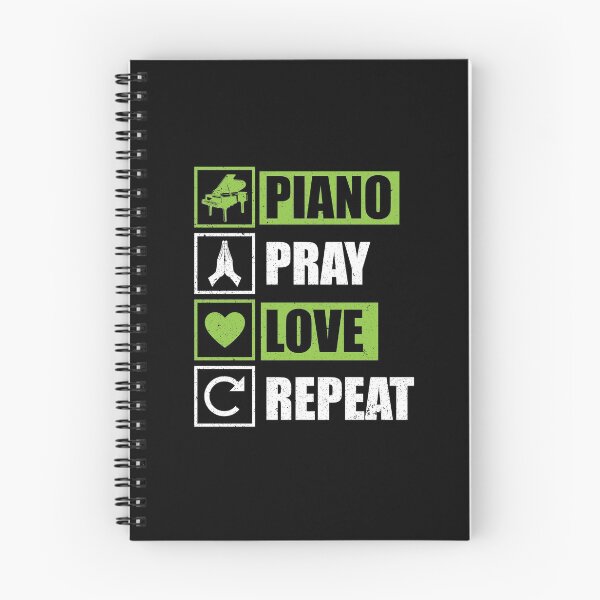 Aperçu de l'œuvre Piano Drôle Prier Amour Répéter Pianiste Chrétien Musicien créée et vendue par MagicSD Designs.