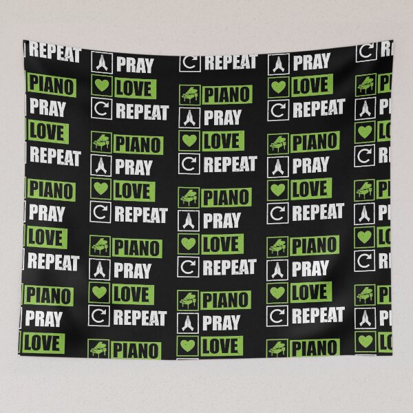 Item preview, Funny Piano Pray Love Repeat Christian Pianist Musician designed and sold by MagicSD Designs.