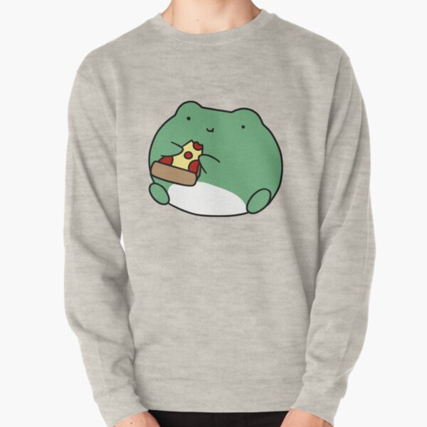 Frog Eating Pizza Pullover Sweatshirt