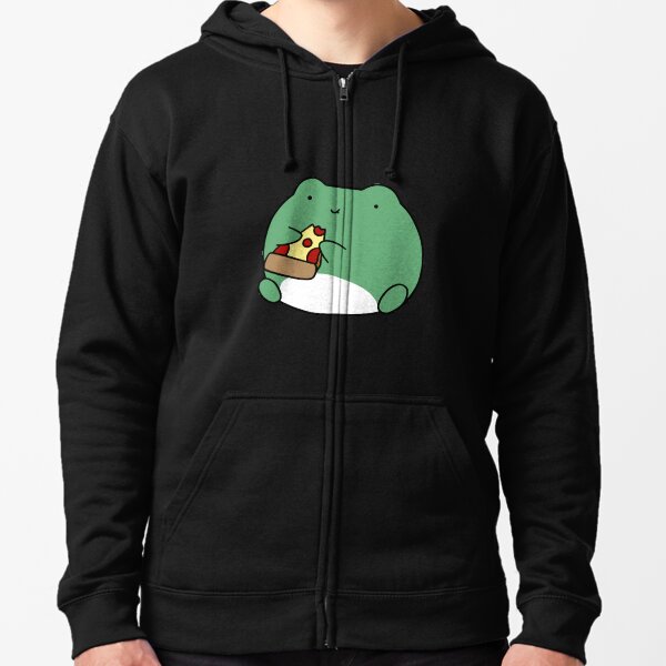 Frosch isst Pizza Kapuzenjacke