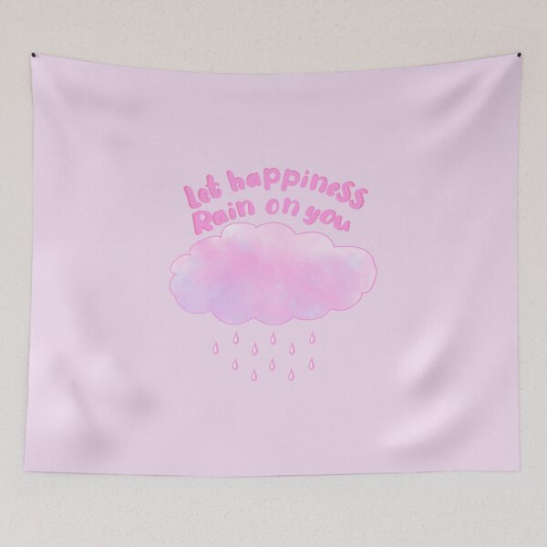 Item preview, Rainy pink clouds let happiness rain on you cute designed and sold by Lemonshaaark.