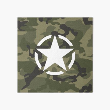 Military star stencil design Art Board Print for Sale by MintGubbins