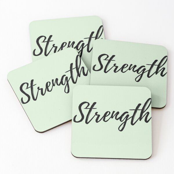 Item preview, Strength the word - Green Background Positive Affirmation Motivation designed and sold by ActionFocus.