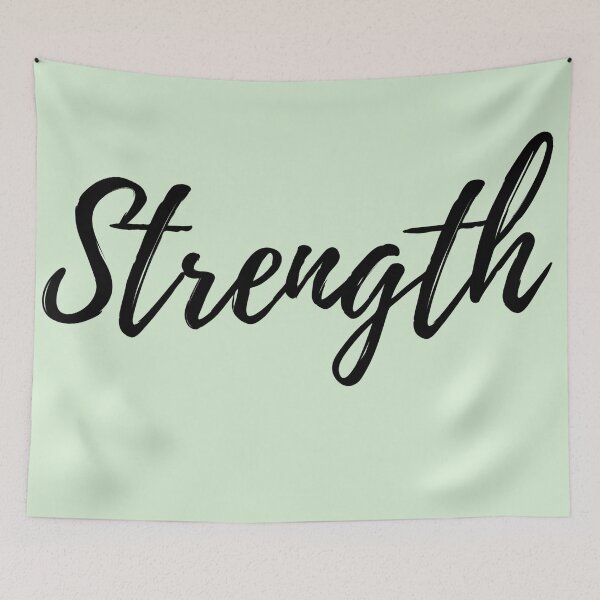 Item preview, Strength the word - Green Background Positive Affirmation Motivation designed and sold by ActionFocus.