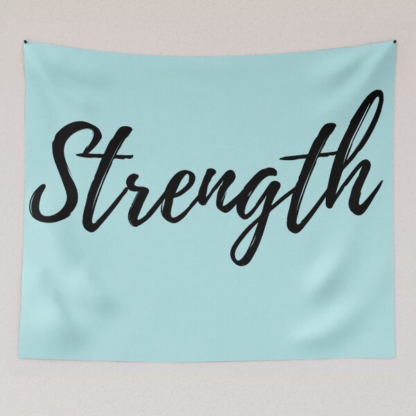 Item preview, Strength Motivation Word - Blue Background Positive Affirmation  designed and sold by ActionFocus.