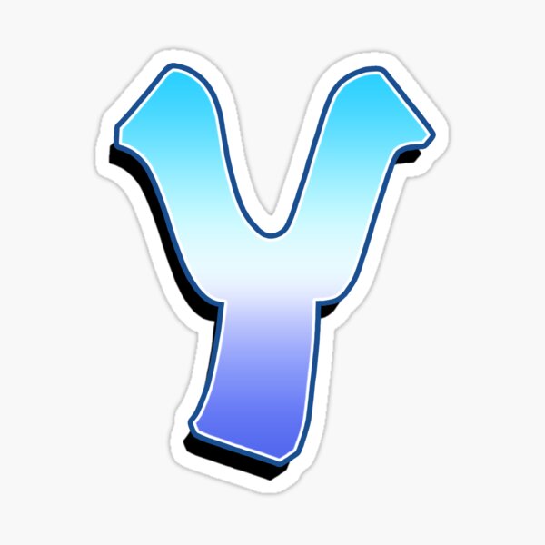 Letter Y - Purple / Blue Sticker