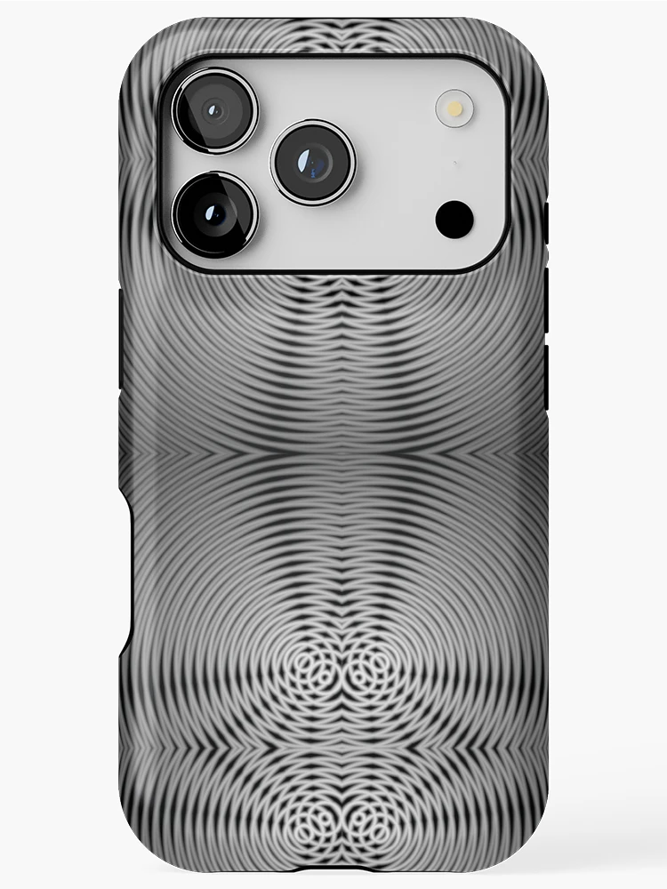 Thumbnail 1 of 4, iPhone Case, Silver Rings Pattern designed and sold by xorbah.