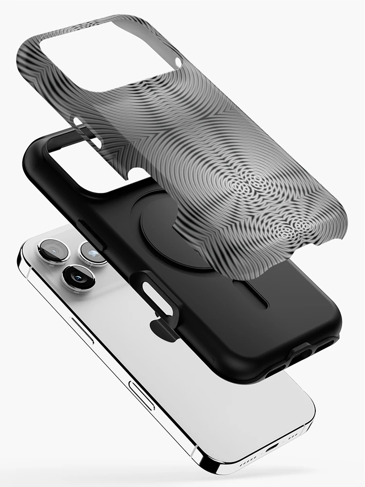 Thumbnail 2 of 4, iPhone Case, Silver Rings Pattern designed and sold by xorbah.