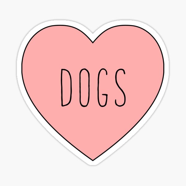 I Love Dogs Heart | Dog  Sticker