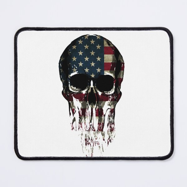 Item preview, skull, skull art, skull usa Flag, flag art, flag decor, designed and sold by Collagedream.