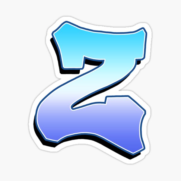 Letter Z - Purple / Blue Sticker