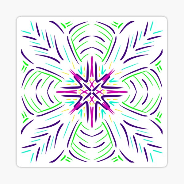 Abstract flower cross star Sticker