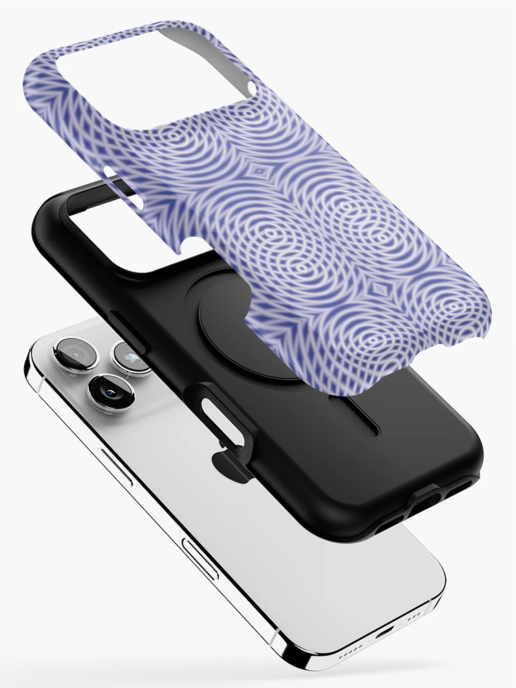 Thumbnail 2 of 4, iPhone Case, Blue Rings Pattern designed and sold by xorbah.