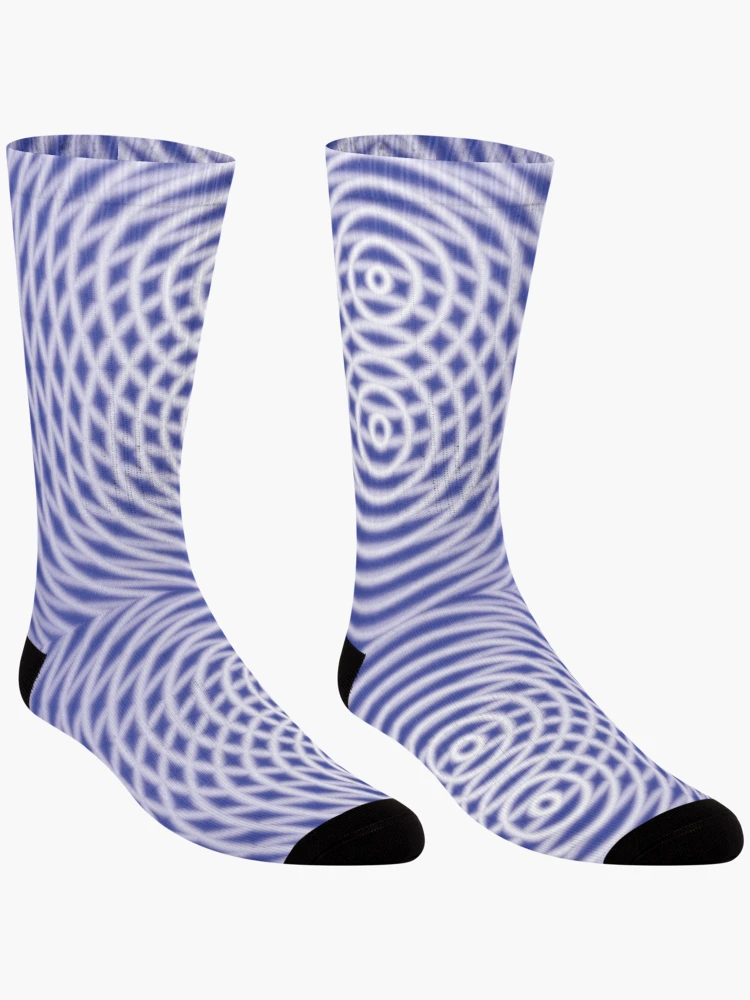 Thumbnail 3 of 5, Socks, Blue Rings Pattern designed and sold by xorbah.