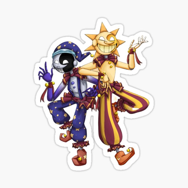 Sun & Moon Animatronics Sticker for Sale by MtnDew3301