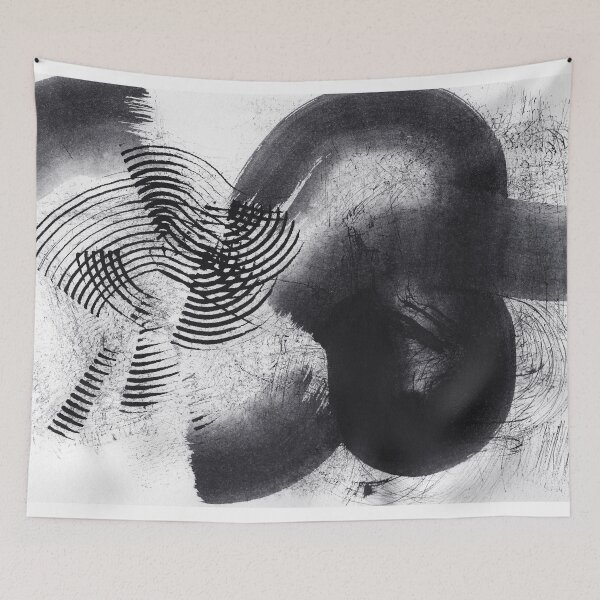 Item preview, ink explorations (205) - abstract black india ink painting designed and sold by expl-rations.