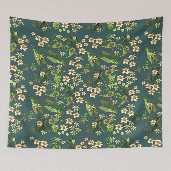 Item preview, FRILLY LILLIES, LEAVES AND ANTHURIUMS designed and sold by KINGTOUCAN.