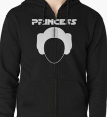 Star Wars Princess Leia Carrie Fisher white Zipped Hoodie