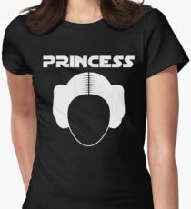 Star Wars Princess Leia Carrie Fisher white Women's Fitted T-Shirt