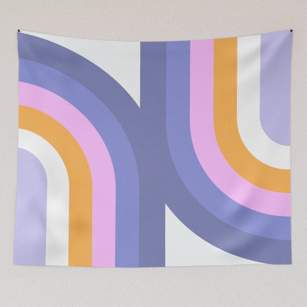 Item preview, Double Rainbow in Very Peri and Pink on White designed and sold by Dominiquevari.