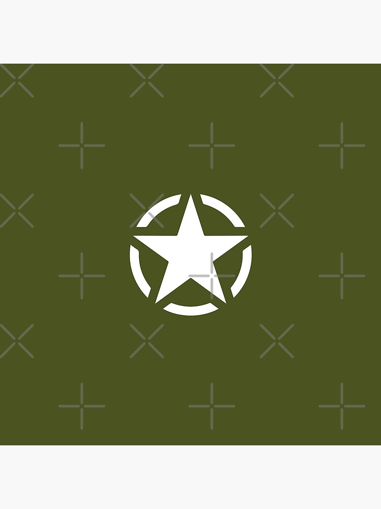 Military star stencil design Art Board Print for Sale by