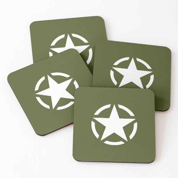 Item preview, Military star stencil design designed and sold by MintGubbins.