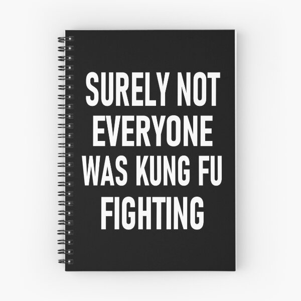 Item preview, Surely Not Everyone Was Kung Fu Fighting Funny Tee Shirt Cute Letter - Black designed and sold by ShumShumShop.