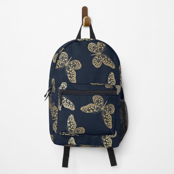 Item preview, Amazonian Exotic Butterfly Art on Navy and Gold designed and sold by meggydesigns.