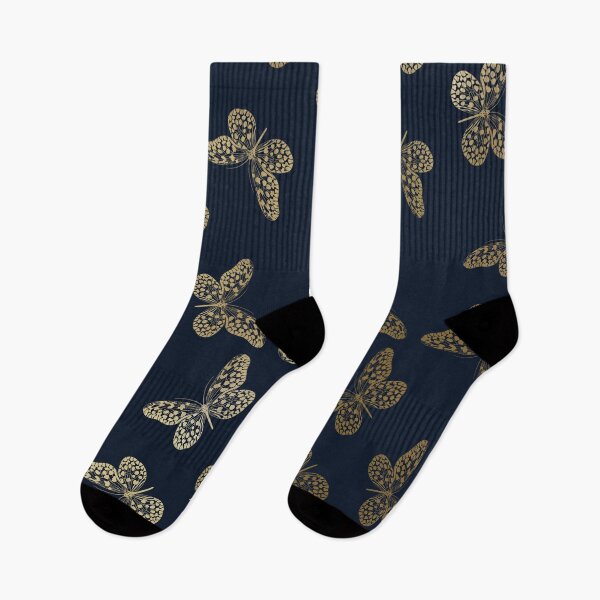 Item preview, Amazonian Exotic Butterfly Art on Navy and Gold designed and sold by meggydesigns.