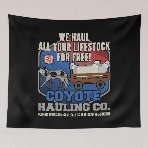 Item preview, Coyote Hauling Lifestock Sheep Farmer #1472 designed and sold by TheAplus.