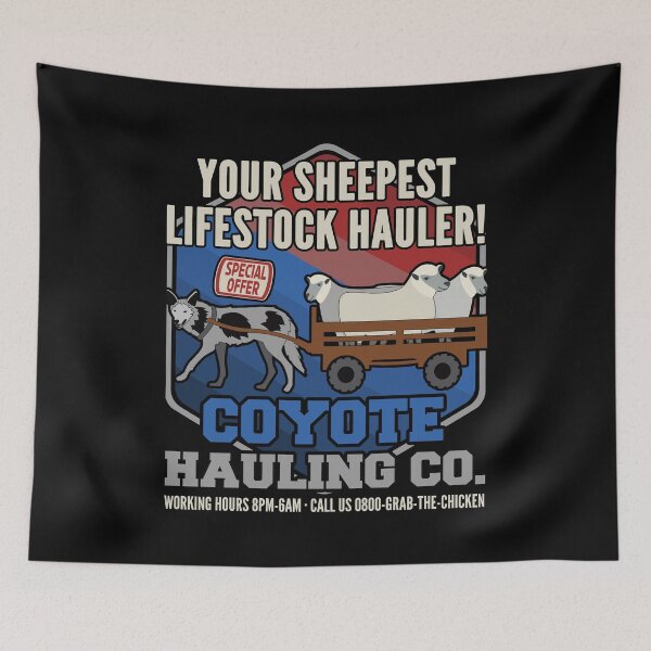 Item preview, Coyote Hauling Lifestock Sheep Farmer #1473 designed and sold by TheAplus.