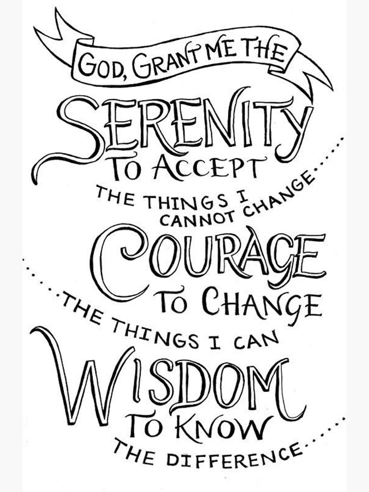  Simply The Serenity Prayer Art Print For Sale By Sportzqueeen Redbubble