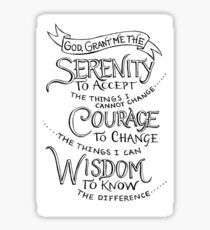 Simply the Serenity Prayer Sticker