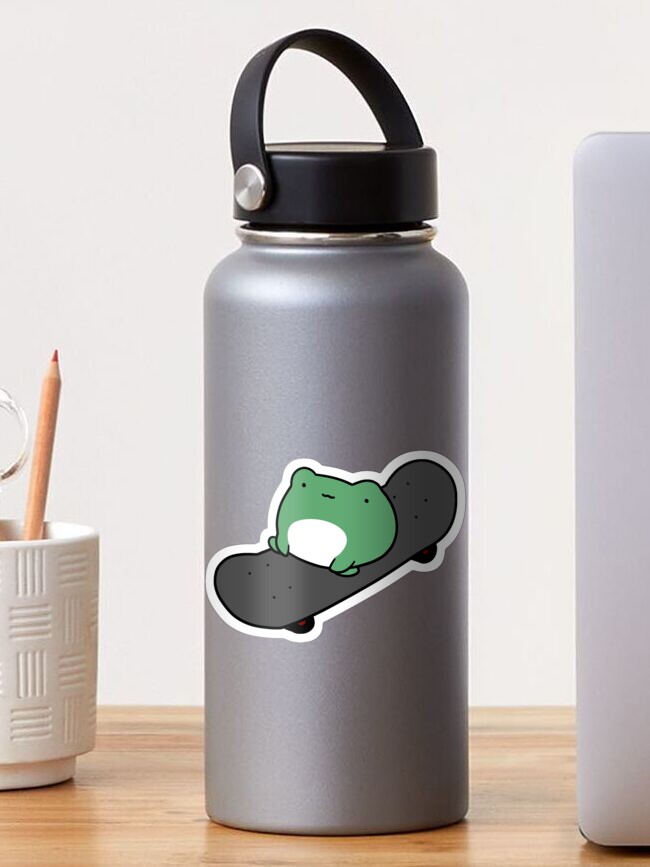 Thumbnail 1 of 3, Sticker, Skateboarding Frog designed and sold by SaradaBoru.