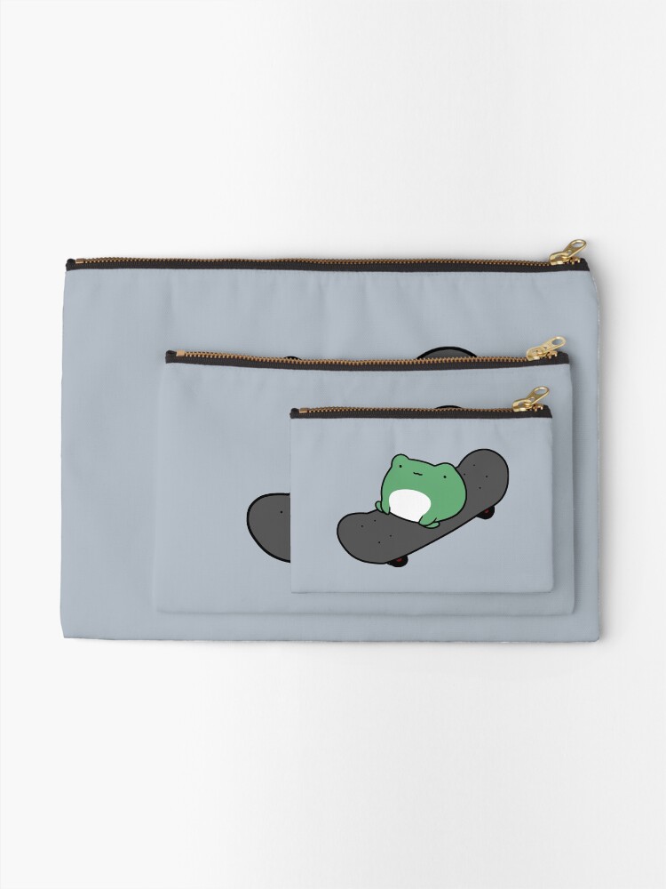 Alternate view of Skateboarding Frog Zipper Pouch
