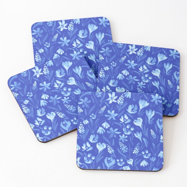 Item preview, Blue primroses designed and sold by Irina Ivanova.