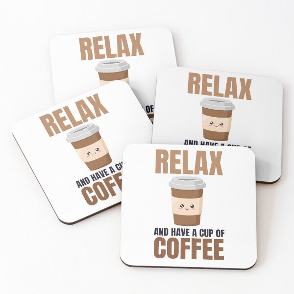 Item preview, Relax and Have a Cup of Coffee - Trendy Kawaii Coffee Illustration Gift Idea For Coffee Lovers designed and sold by Prince - Bestseller ★★★★★.