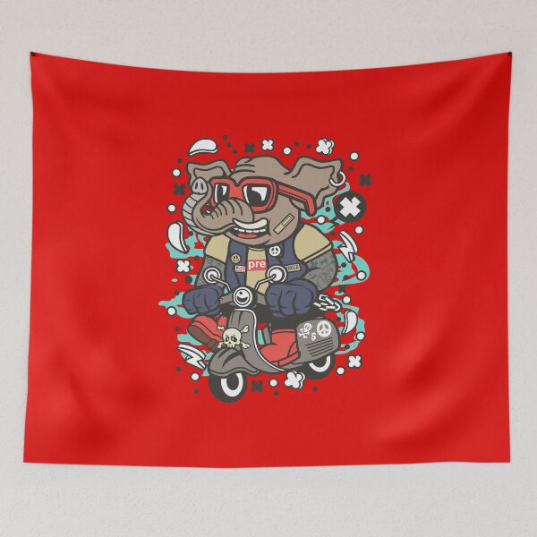 Item preview, Elephant Scooterist designed and sold by SagesZ.