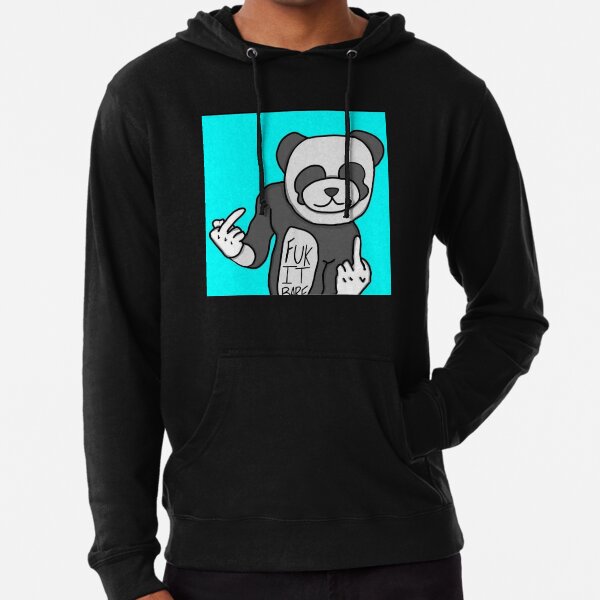upside fuk it bear Lightweight Hoodie