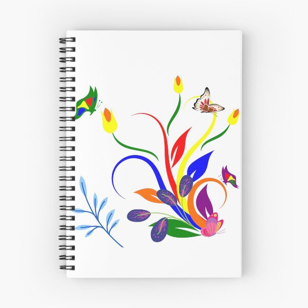 Item preview, Colorful Flowers And Butterflies designed and sold by DeevaValli.