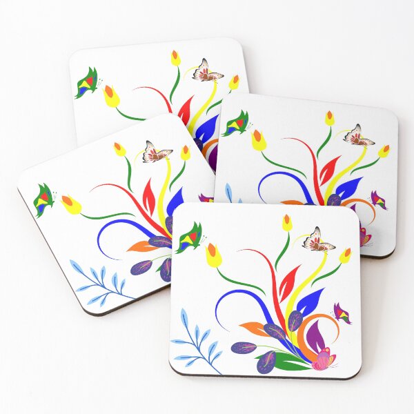 Item preview, Colorful Flowers And Butterflies designed and sold by DeevaValli.