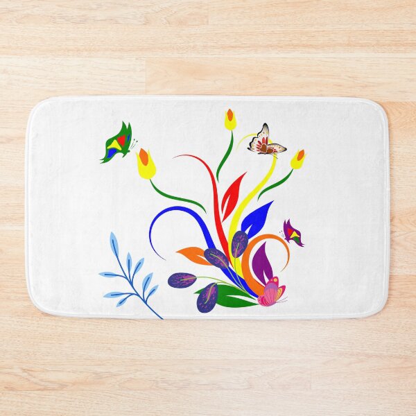 Item preview, Colorful Flowers And Butterflies designed and sold by DeevaValli.
